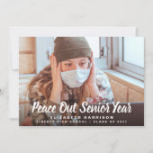 Faire-part Peace Out Senior Year Photo Graduation (Devant)