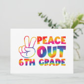 Faire-part Peace Out Teinture de 6e année teinture de Dernier (Debout devant)
