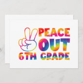 Faire-part Peace Out Teinture de 6e année teinture de Dernier (Devant / Derrière)