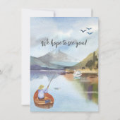 Faire-part Pêche à l'aquarelle à la fête du 50e anniversaire (Dos)