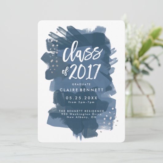 Faire-part Peint Graduate Class of 2017 Graduation (Debout devant)