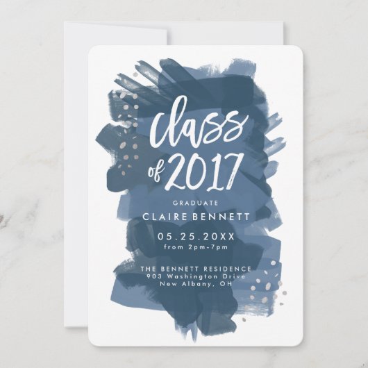 Faire-part Peint Graduate Class of 2017 Graduation (Devant)