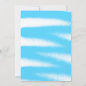 Faire-part Peinture au Spray bleu ciel Typographie Photo Grad (Dos)