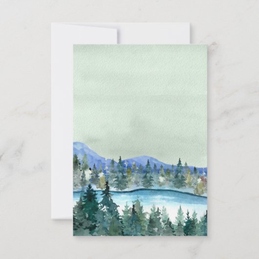 Faire-part Pemi River Mariage Informations d'invité (Dos)