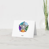 Faire-part pentagramme du Wiccan (Dos)