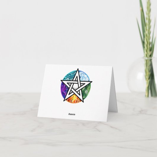 Faire-part pentagramme du Wiccan (Dos)