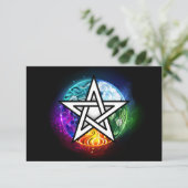 Faire-part pentagramme du Wiccan (Debout devant)