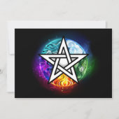 Faire-part pentagramme du Wiccan (Devant)
