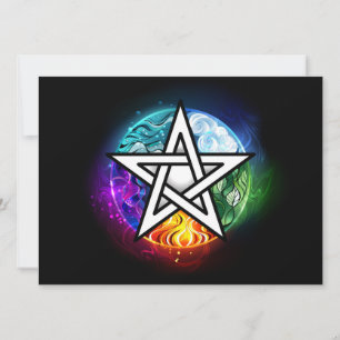 Faire-part pentagramme wiccan