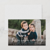 Faire-part Père Noël Nouvelle Maison Stop Noël Photo Holiday  (Devant / Derrière)