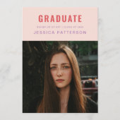 Faire-part Perfect Graduate Purple Rose Editable Graduation (Devant)