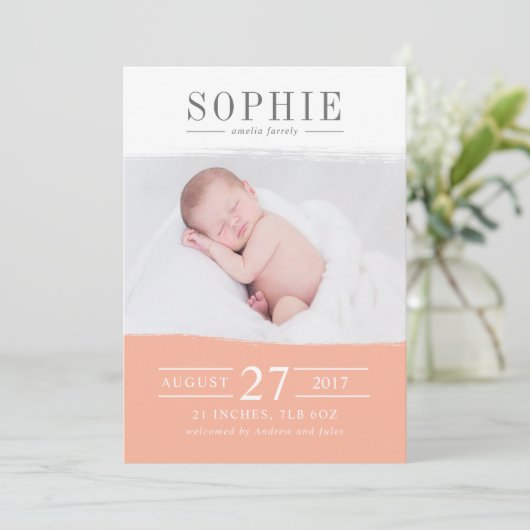 Faire-part perfection de pêche (Debout devant)