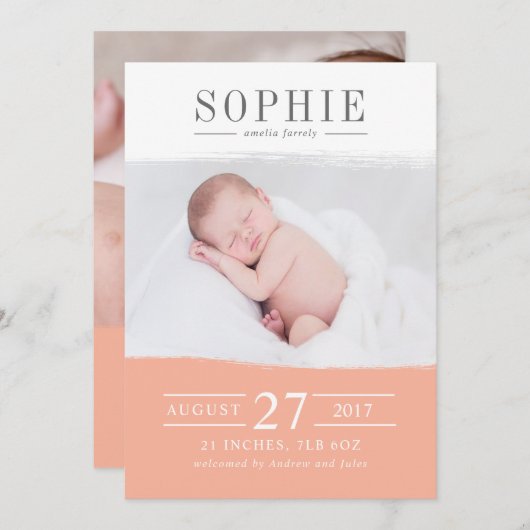 Faire-part perfection de pêche (Devant / Derrière)