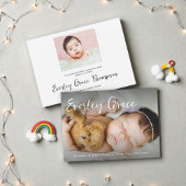 Faire-part Personalized Baby Photos Elegant Script Name