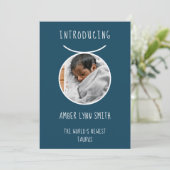 Faire-part Personalized White and Blue Taurus Zodiac (Debout devant)