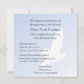 Faire-part personnalisable de la mort / du décès (Dos)