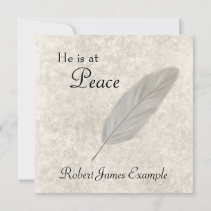 Faire-part personnalisable de la mort / du décès