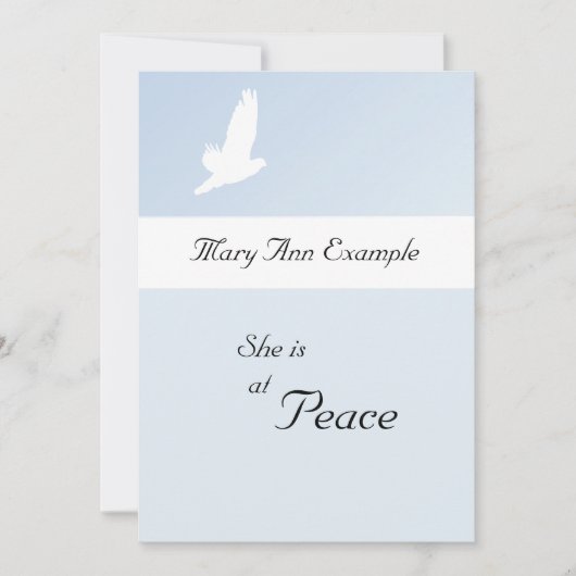 Faire-part personnalisable de la mort / du décès (Devant)