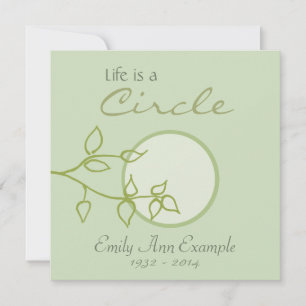 Faire-part personnalisable de la mort (Feuilles)