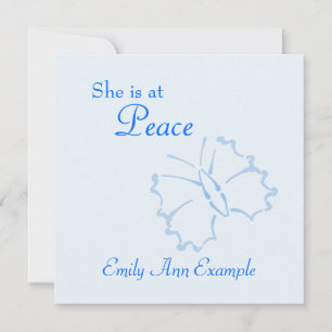 Faire-part personnalisable de la mort - Papillon