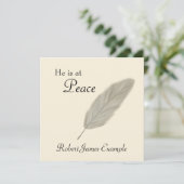 Faire-part personnalisable de la mort (sable) (Debout devant)