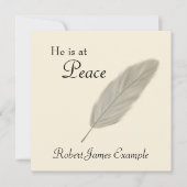 Faire-part personnalisable de la mort (sable) (Devant)