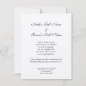 Faire-part personnalisable d'ensembles de (Dos)