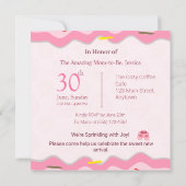 Faire-part personnalisable pour Baby Shower Fleurs (Dos)