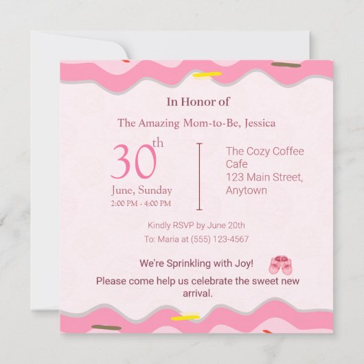 Faire-part personnalisable pour une baby shower th (Dos)