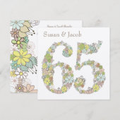 Faire-part personnalisé pour 65e anniversaire de m (Devant / Derrière)