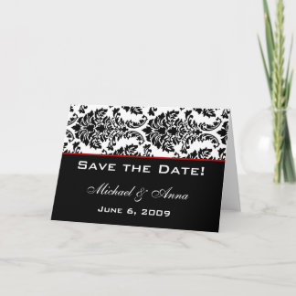 Faire-part Personnaliser Enregistrer La Date Baroque Noir Rou