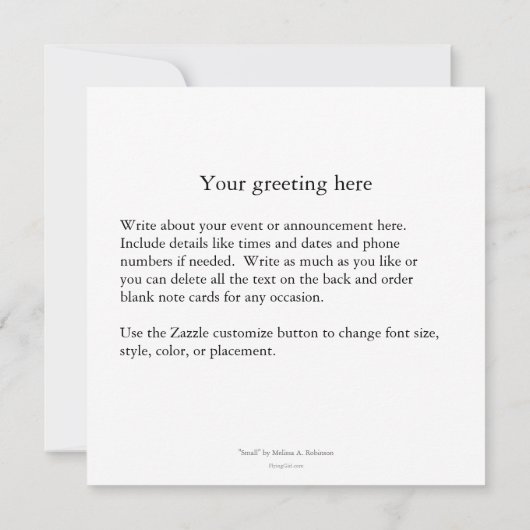 Faire-part Petit chien blanc dessin mignon chiot maltais (Dos)