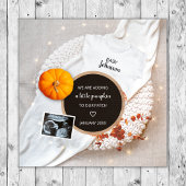 Faire-part Petit Citrouille Automne Grossesse photo numérique