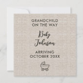 Faire-part Petit-fils numérique en route Linge Luxe Bébé (Devant)