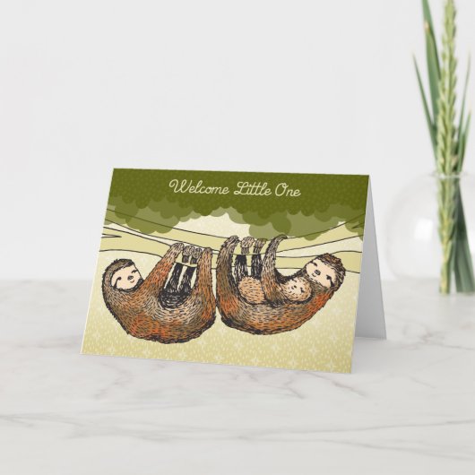 Faire-part Petit un - paresses avec le bébé - nouveau bébé (Devant)