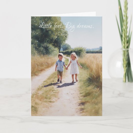 Faire-part Petits pieds. De grands rêves. (Devant)