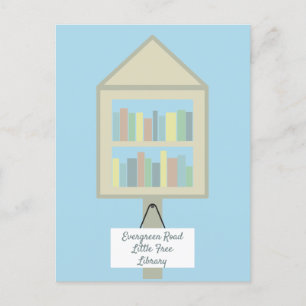 Faire-part Peu de carte postale de coutume de bibliothèque