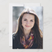 Faire-part Phd Degree Aquarelle Verdure Photo Graduation (Dos)