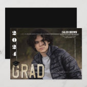 faire-part photo 2024 de la Grad Grad Grad Graduat (Devant / Derrière)