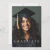 Faire-part photo à fond moderne formelle Université (Devant)