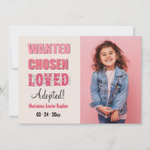 Faire-part photo adopté (Devant)