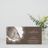 Faire-part PHOTO ANNONCES DE NAISSANCE :: fleur douce 5L (Debout devant)