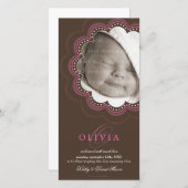 Faire-part PHOTO ANNONCES DE NAISSANCE :: fleur douce 7P (Devant / Derrière)