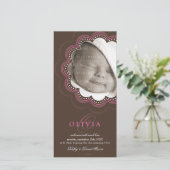 Faire-part PHOTO ANNONCES DE NAISSANCE :: fleur douce 7P (Debout devant)