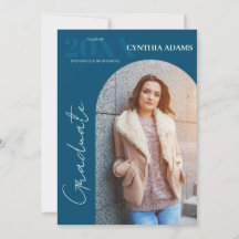 Photo Arc Moderne Simple Bleu Graduation