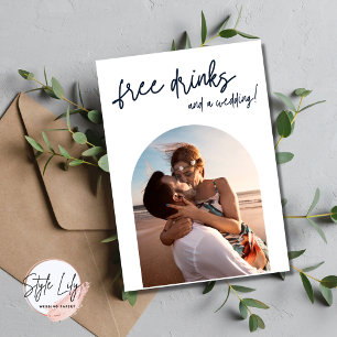 Faire-part Photo Arch moderne Boissons gratuites Enregistrer