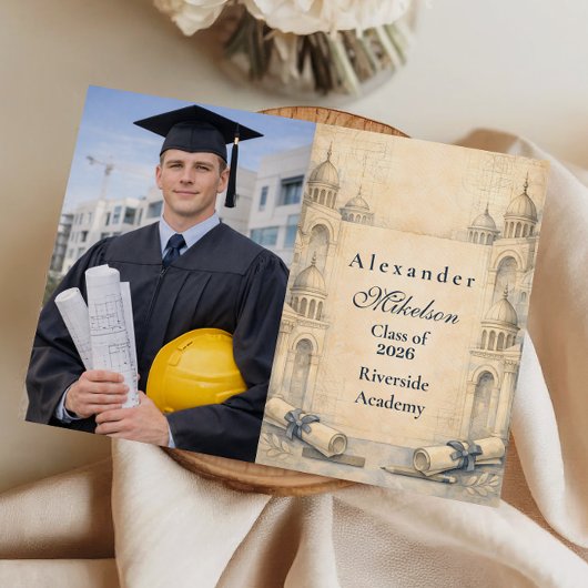 Faire-part Photo Architecture Drafting Tools Graduation