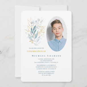 Faire-part photo avec bouquet d'herbes