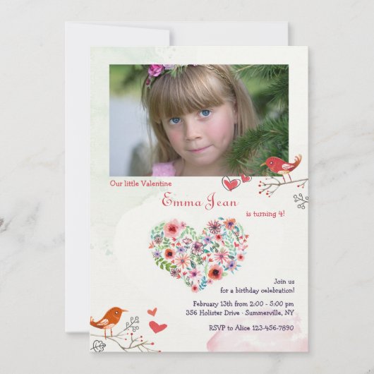 Faire-part photo avec 'Garde Moi Dans Ton Coeur' (Devant)