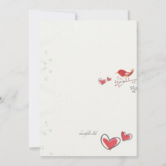 Faire-part photo avec 'Garde Moi Dans Ton Coeur' (Dos)